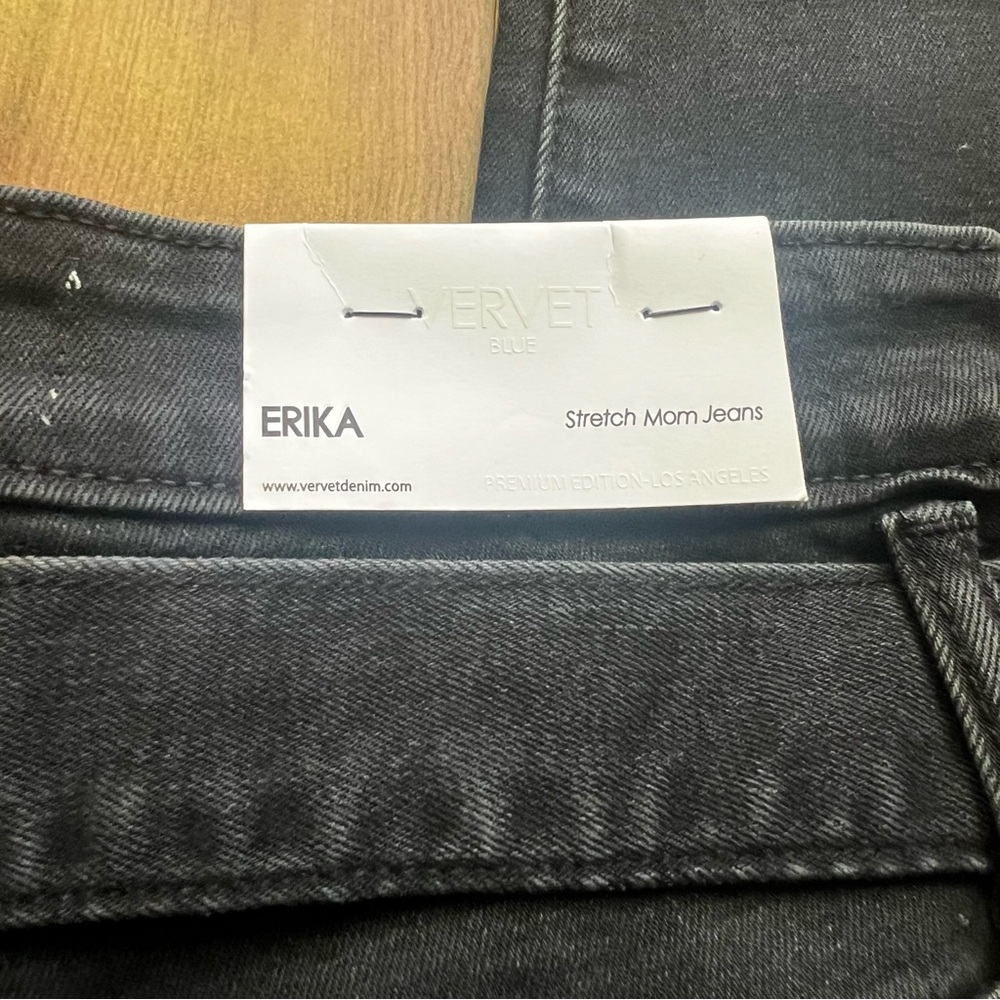 Vervet by Flying Monkey Erika Stretch Mom Jeans Black Size 25 NEW! - Picture 13 of 15